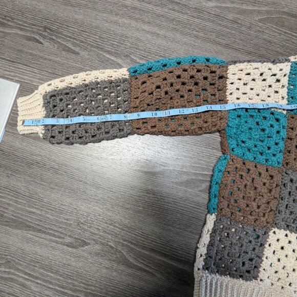 Handmade Crochet Granny Square Cardigan - Picture 7 of 9